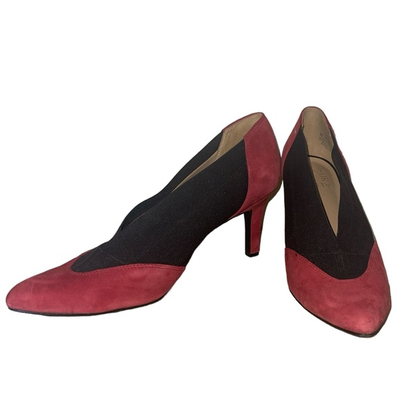 Naturalizer Shoes - Naturalizer Burgundy/Black suede pumps in size 11